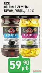 ECE DİLİMLİ ZEYTİN SİYAH/YEŞİL 130 G fiyat ve kampanya bilgisi